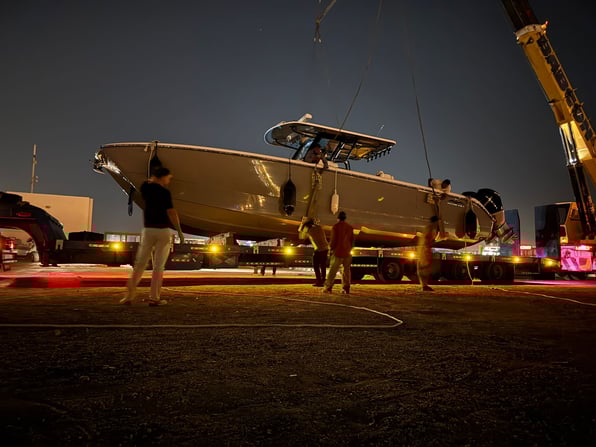 The best offshore fishing boat arrives in Kuwait, the Invincile 37' Catamaran