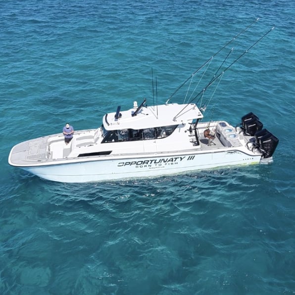 Invincible Boats 46 Pilothouse Catamaran powered by quad Mercury 400 V10