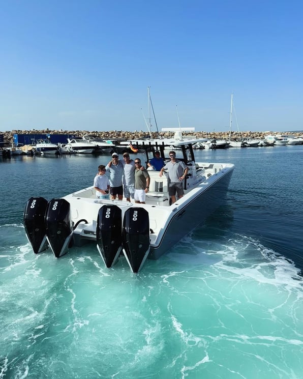 Invincible 37' Catamaran at Xscape VIP Sea Trial event in Puerto Portals