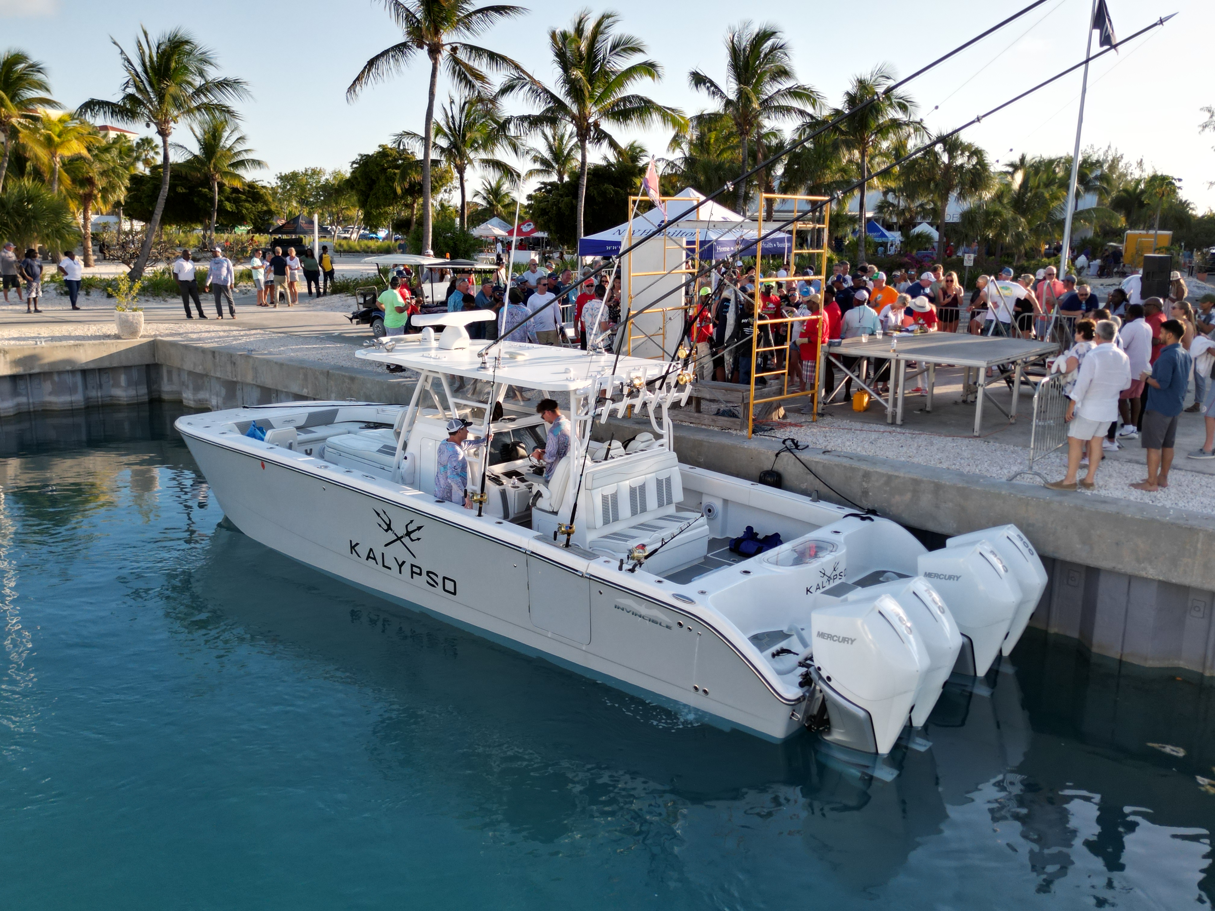 Team Kalypso - Invincible Boats 37' Catamaran at the weigh in in FGT Tournament